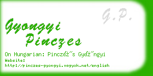 gyongyi pinczes business card